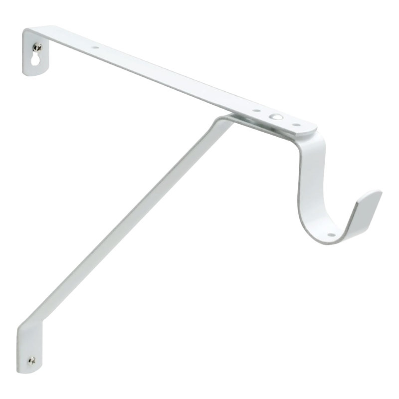Symple Stuff Heavy Duty Adjustable Shelf Rod Support Bracket (White), 1